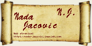 Nada Jačović vizit kartica
